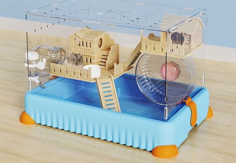 二階建てアクリル製ハムスターハウス