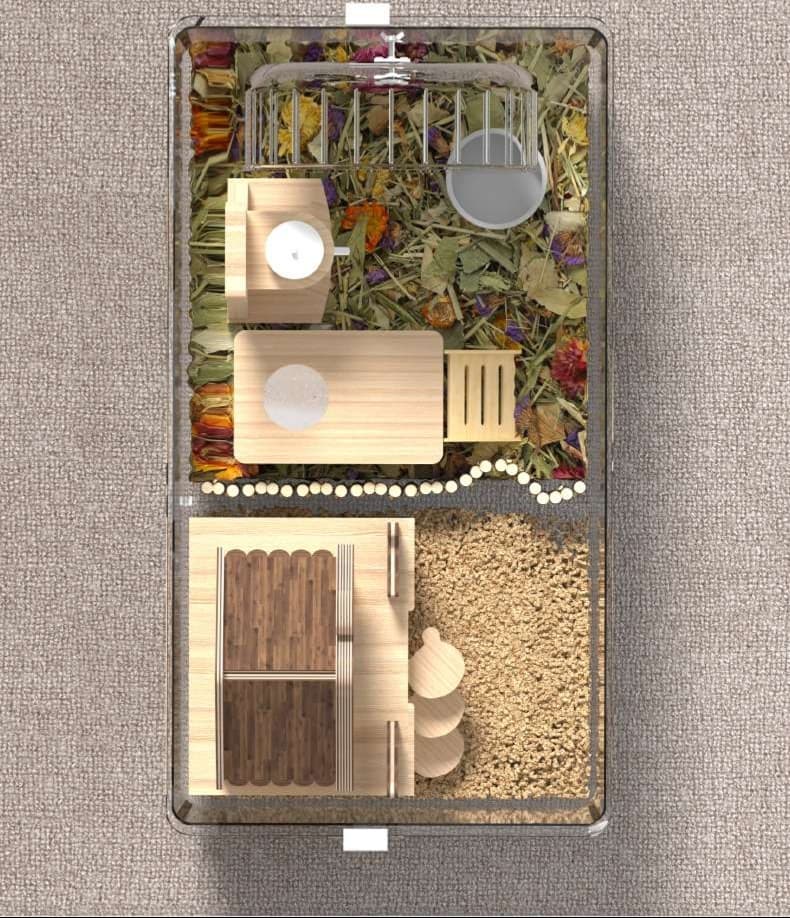 ハムスターケージ クリア透明ハムスターハウス