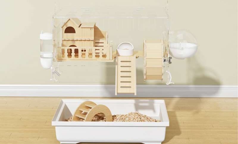 ハムスターケージ 全景透明ハムスターハウス