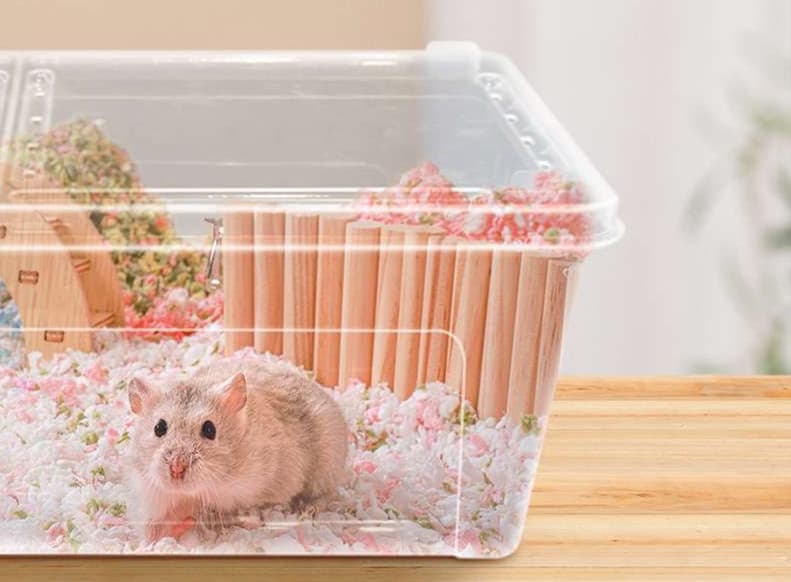 ハムスターケージ 透明ハムスターハウス 快適エアフロー