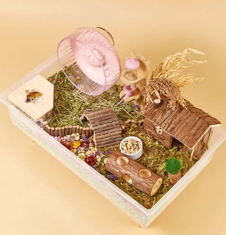 ハムスターケージ 360度パノラマ小動物ハウス