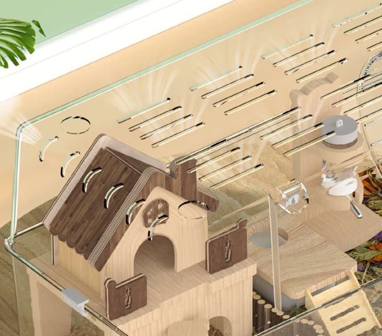 ハムスターケージ 全景透明ハムスターの城
