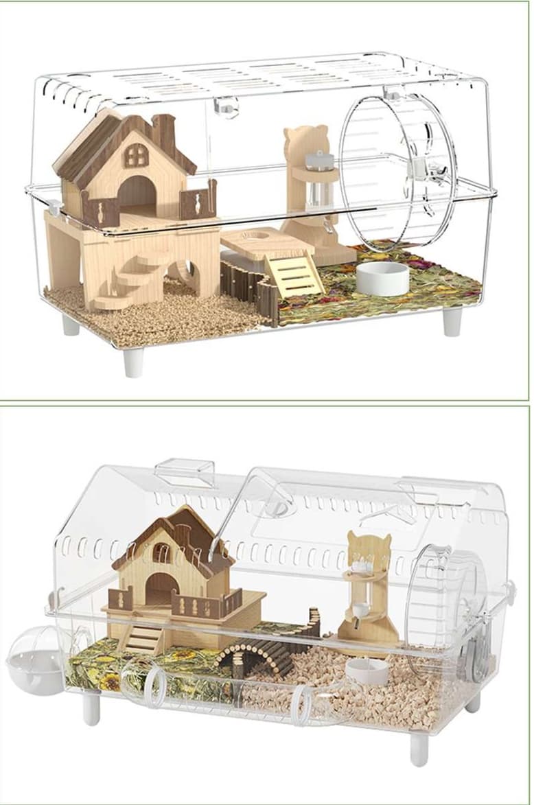 ハムスターケージ 全景透明ハムスターの城