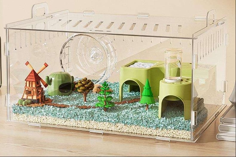 ハムスターケージ 全方位透明ハムスターハウス