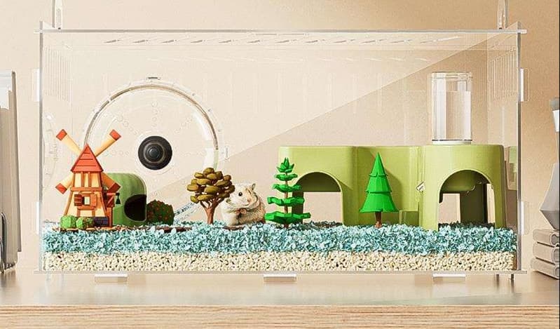 ハムスターケージ 全方位透明ハムスターハウス