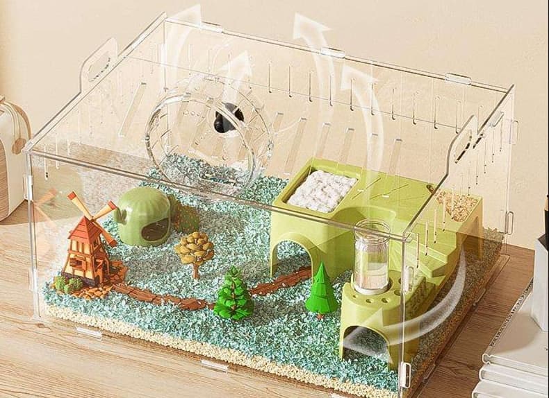 ハムスターケージ 全方位透明ハムスターハウス