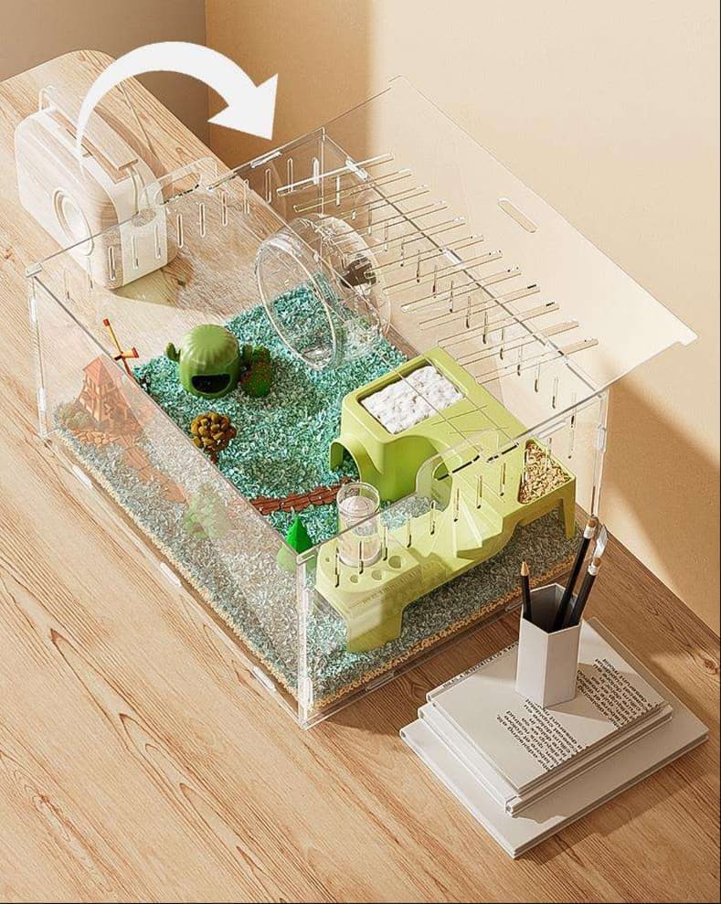 ハムスターケージ 全方位透明ハムスターハウス