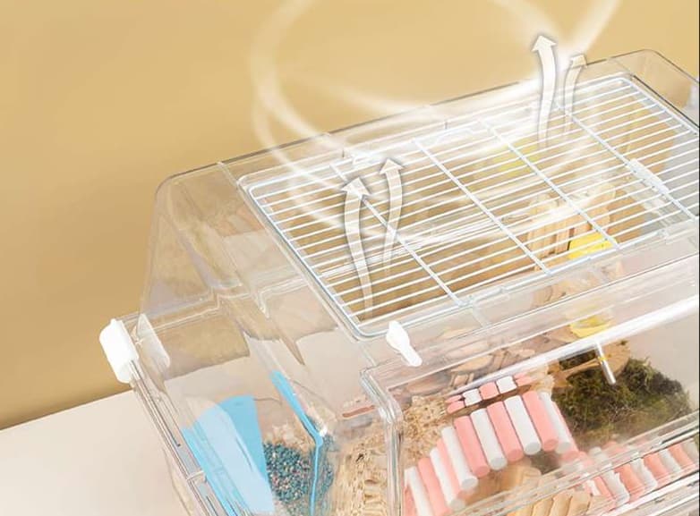 ハムスターケージ 透明ペット観察ケース オールシーズン