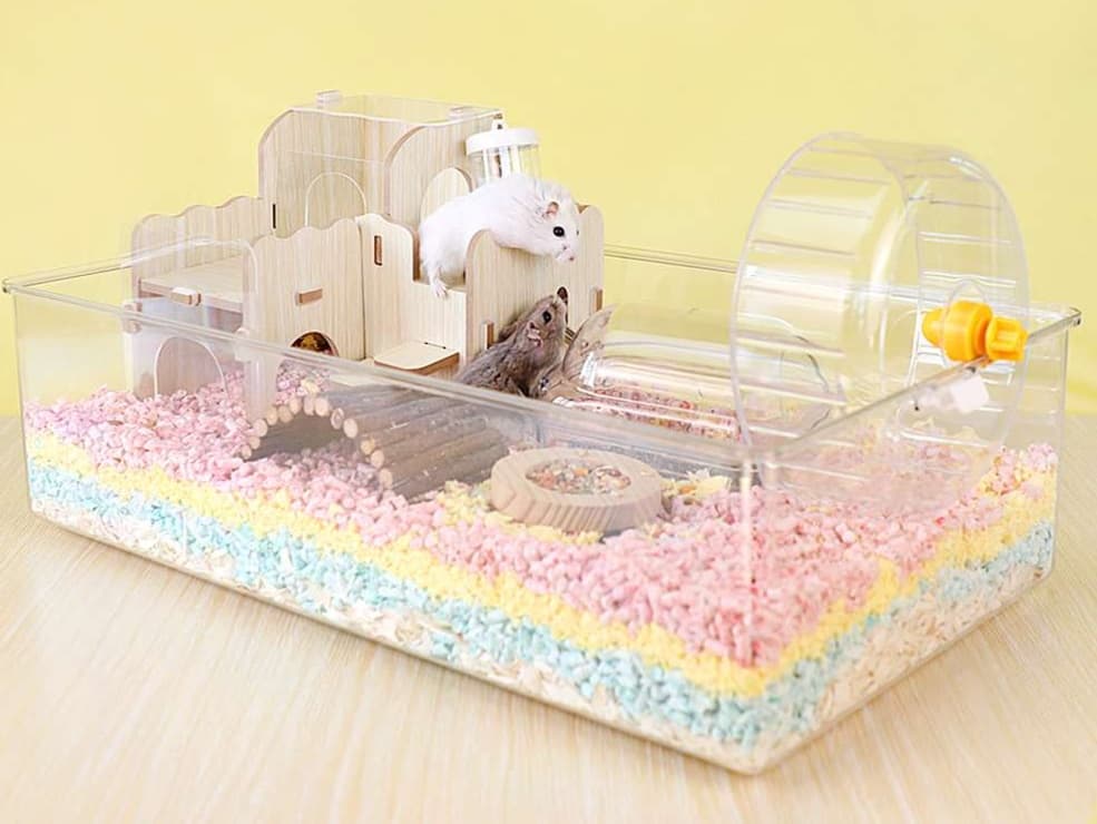 ハムスターケージ 全方位透明ハムスターハウス