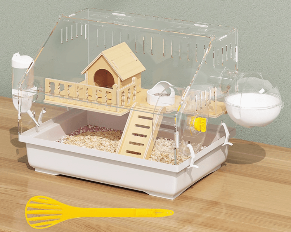 ハムスターケージ 高級木製三階建てハムスターハウス