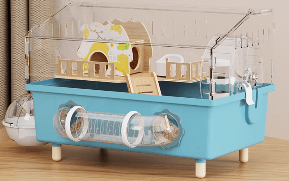 ハムスターケージ 全景透明ハムスター城 豪華二階建てケージ