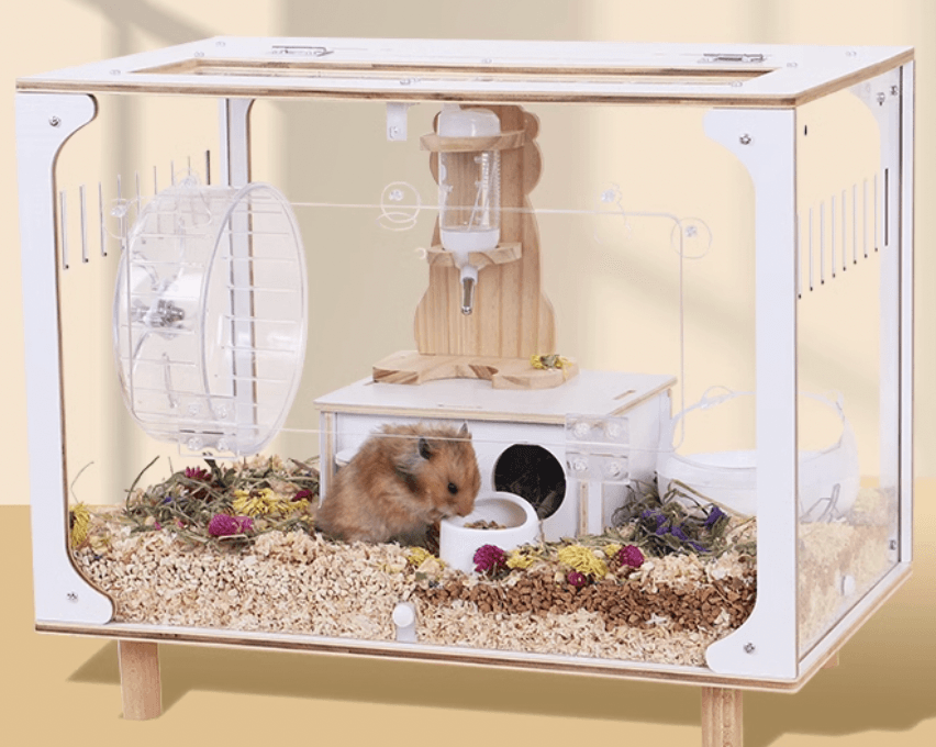 ハムスターケージ 全景ガラス風ハムスター快適ハウス