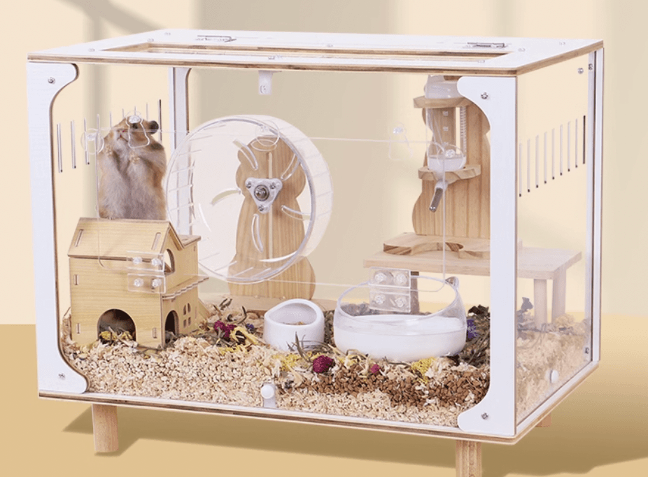 ハムスターケージ 全景ガラス風ハムスター快適ハウス