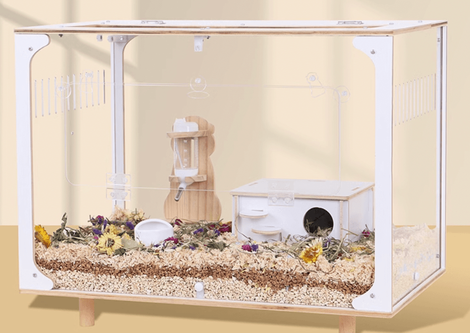 ハムスターケージ 全景ガラス風ハムスター快適ハウス