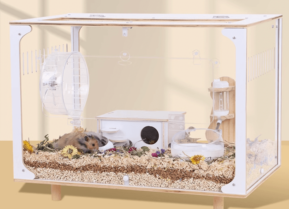 ハムスターケージ 全景ガラス風ハムスター快適ハウス