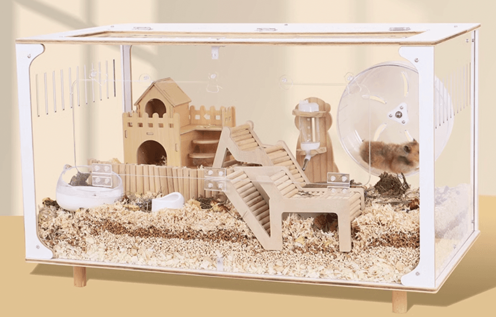 ハムスターケージ 全景ガラス風ハムスター快適ハウス