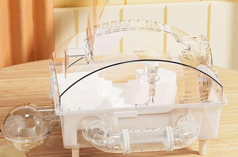 超大型トンネル付きアクリルハムスターケージ