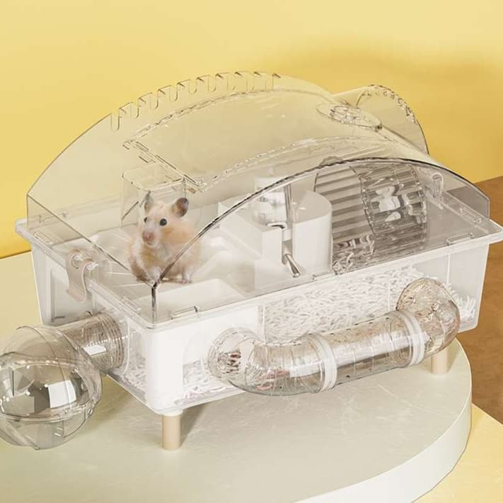 超大型トンネル付きアクリルハムスターケージ