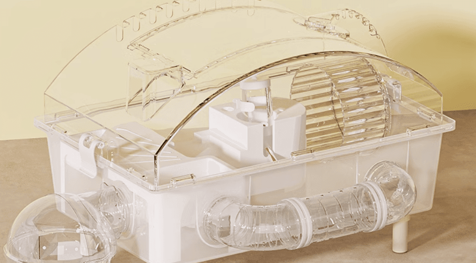 超大型トンネル付きアクリルハムスターケージ