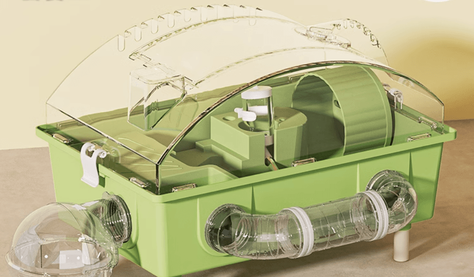 超大型トンネル付きアクリルハムスターケージ