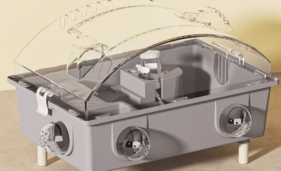 超大型トンネル付きアクリルハムスターケージ