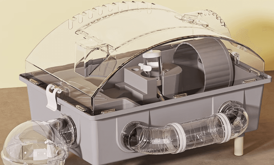超大型トンネル付きアクリルハムスターケージ