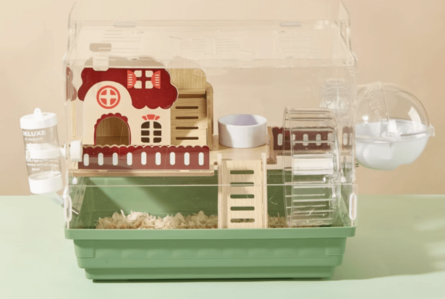 ハムスターケージ 二階建てナチュラルアクリルハウス