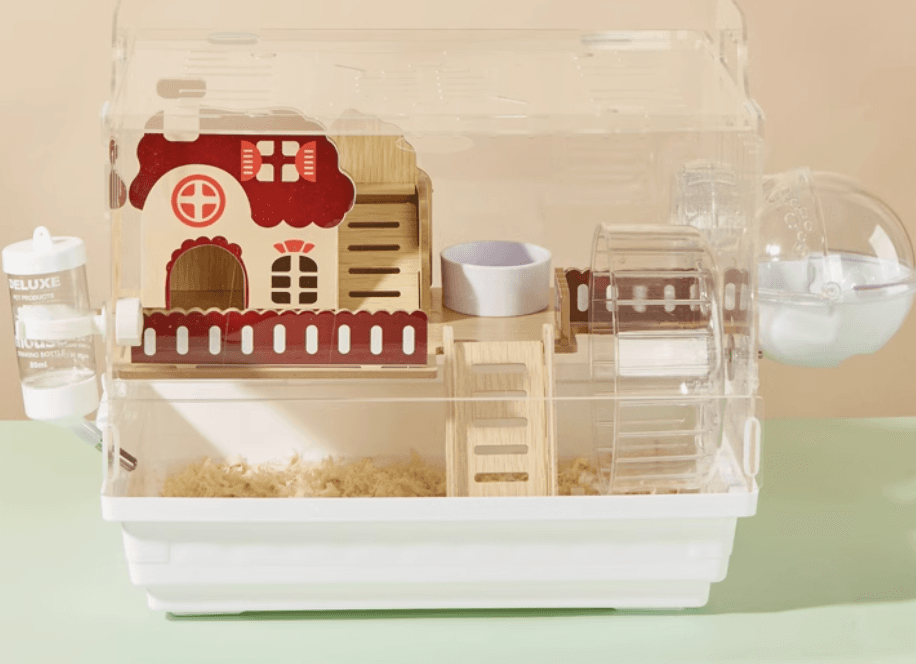 ハムスターケージ 二階建てナチュラルアクリルハウス