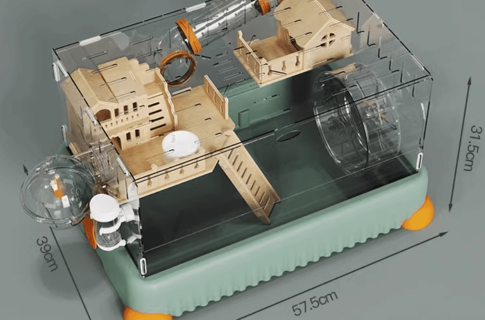 ハムスターケージ 高級感溢れる二階建てアクリルハウス