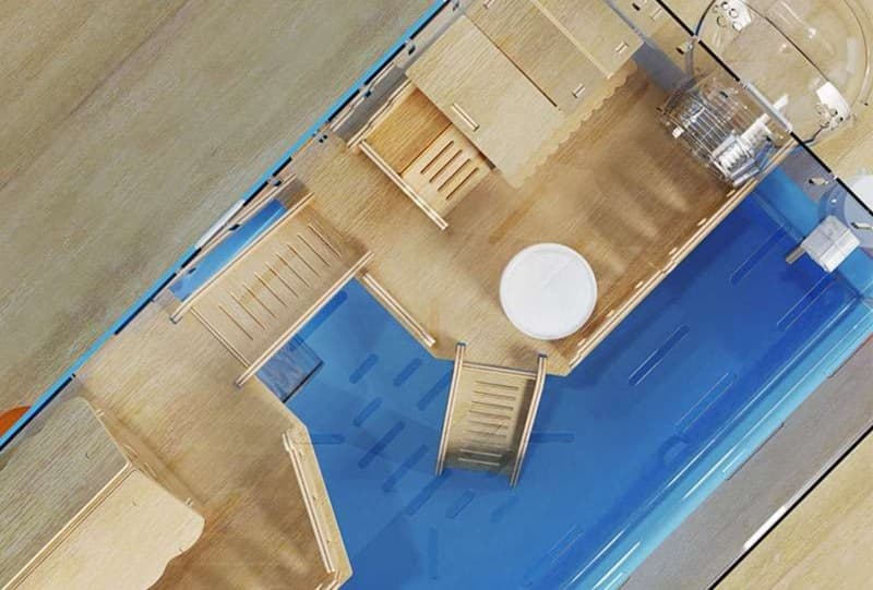ハムスターケージ 高級感溢れる二階建てアクリルハウス