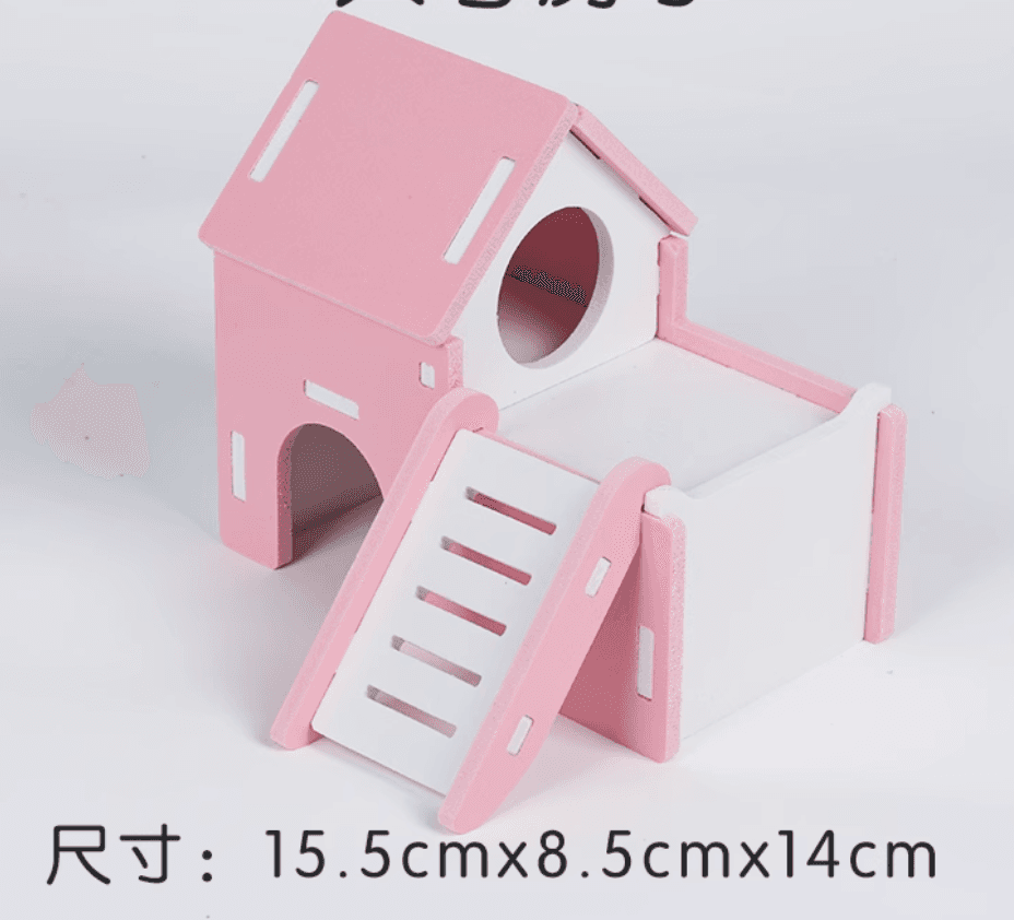 ハムスターケージ 木製ステップ型お昼寝ハウス