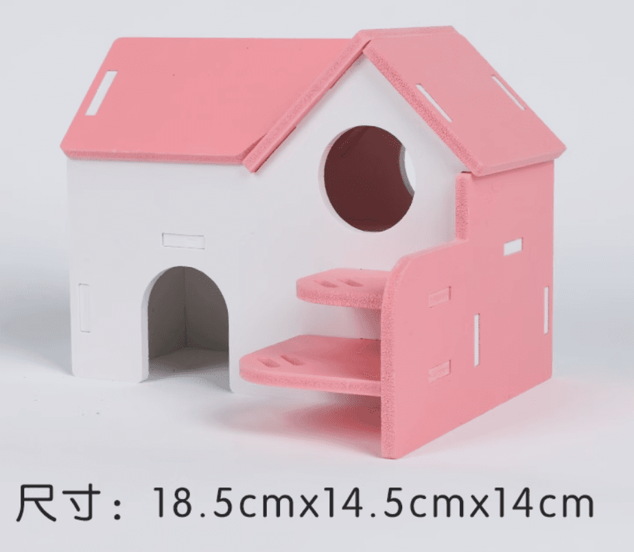 ハムスターケージ 木製ステップ型お昼寝ハウス