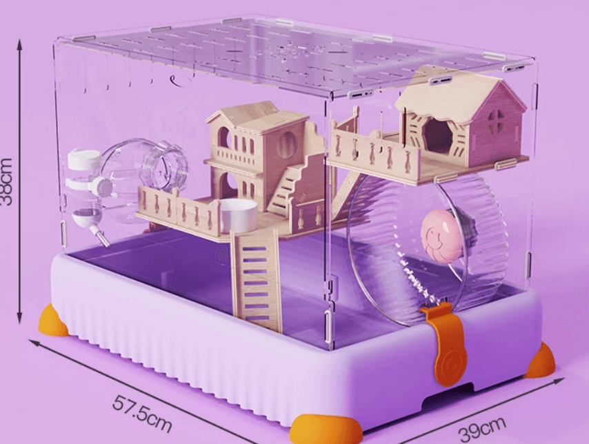 三層パノラマ シースルーハムスターケージ