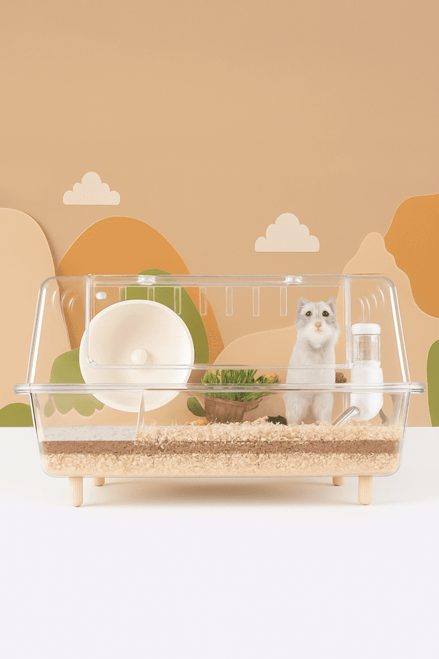 ハムスターケージ 全方位透明観察式大空間飼育ケージ