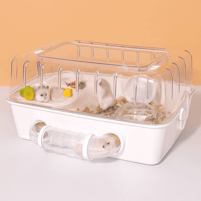 ハムスターケージ 透明トンネル付き多機能ハムスターケージ