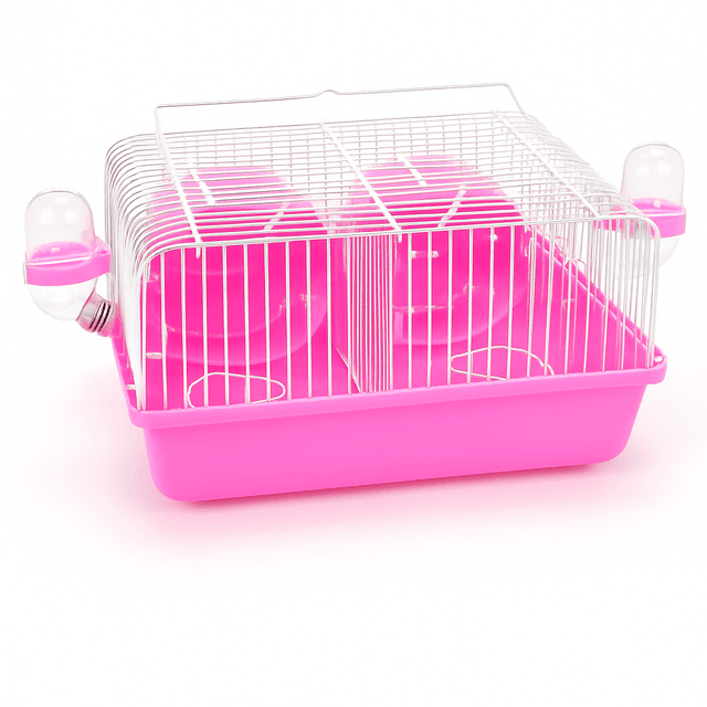 ハムスターケージ 小動物用回し車付き飼育ケージ