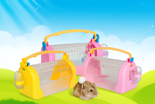 ハムスターケージ 小動物用携帯型外出ケージ持ち手付き