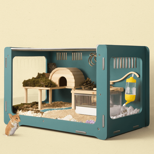 ハムスターケージ 透明景観型ハムスターケージアクリル製飼育箱