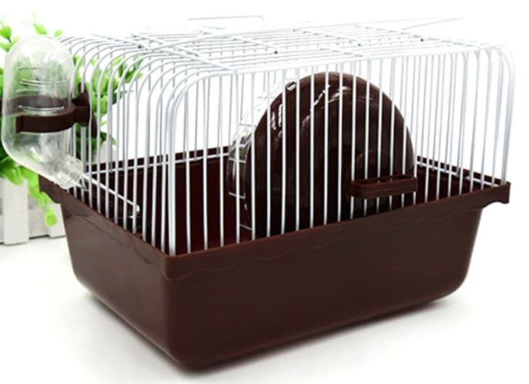 ハムスターケージ 小動物用持ち運び便利な網付きケージ