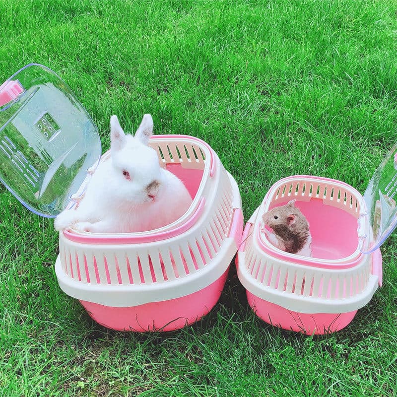 ハムスターケージ 小動物用通気性抜群持ち運び便利キャリーケース