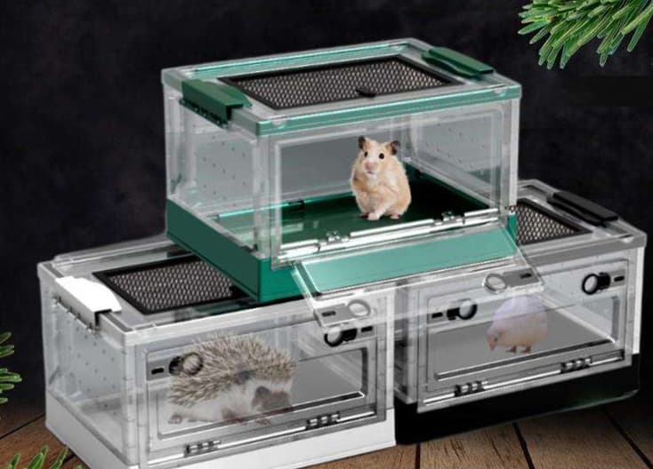 ハムスターケージ 通気性抜群ハムスター飼育ケース