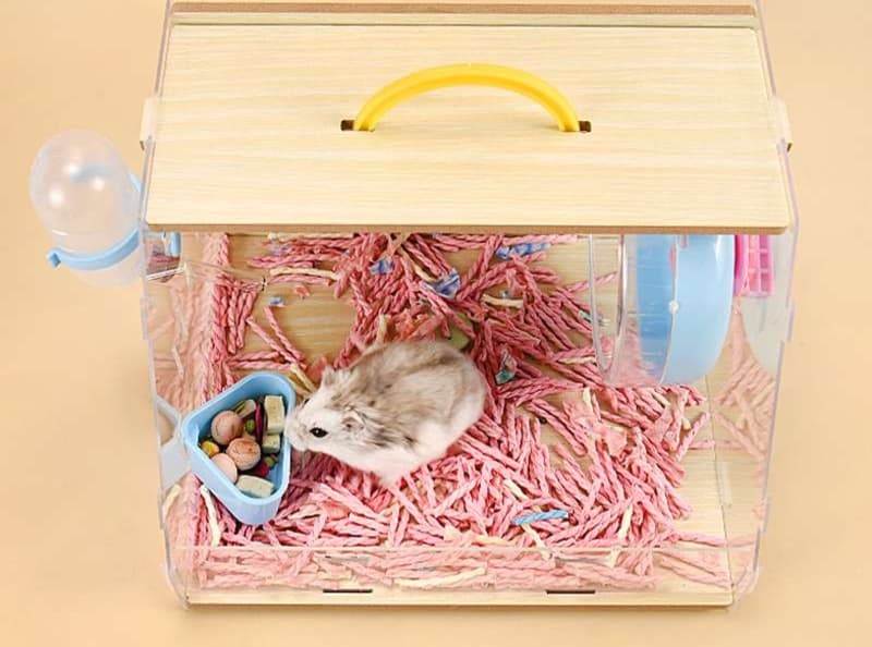 ハムスターケージ 手軽に持ち運べるアクリルハムスターケース