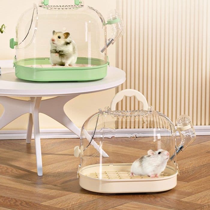 ハムスターケージ 小動物用透明ドーム型ペット移動ケージ