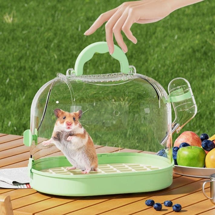 ハムスターケージ 小動物用透明ドーム型ペット移動ケージ