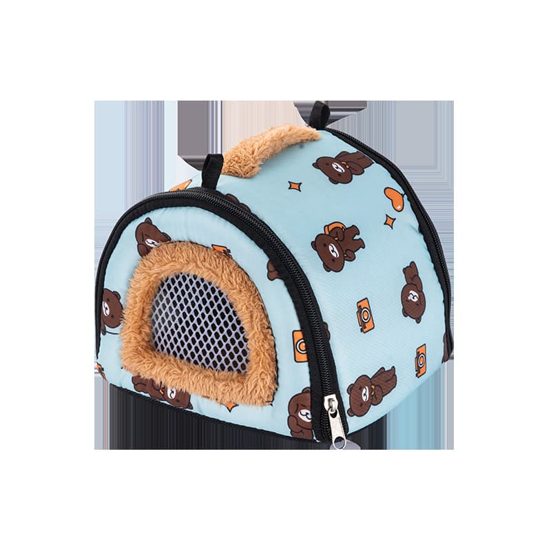 ハムスターケージ 小動物用ふわふわドーム型お出かけ携帯ハウス